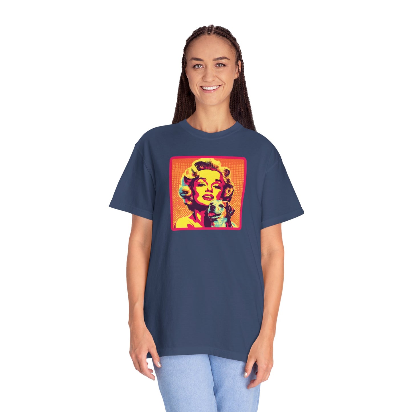 Vintage Dog Mom T-shirt - Unisex Garment-Dyed Tee for Dog Lovers