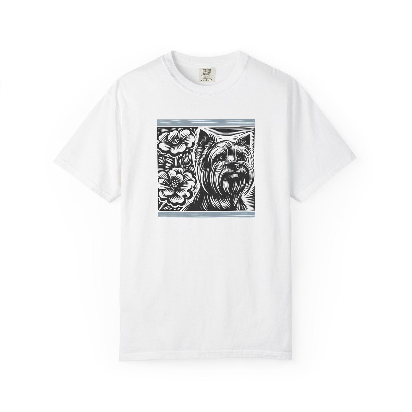 Cute Yorkie Floral T-Shirt for Dog Lovers