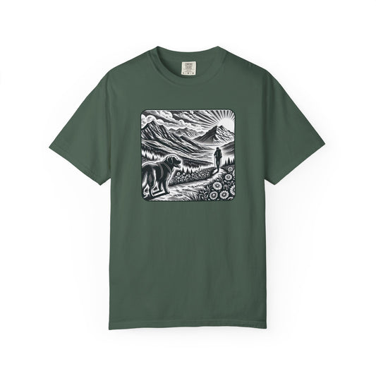 Hiker Unisex Garment-Dyed T-Shirt with Nature Design - Perfect for Outdoor Lovers
