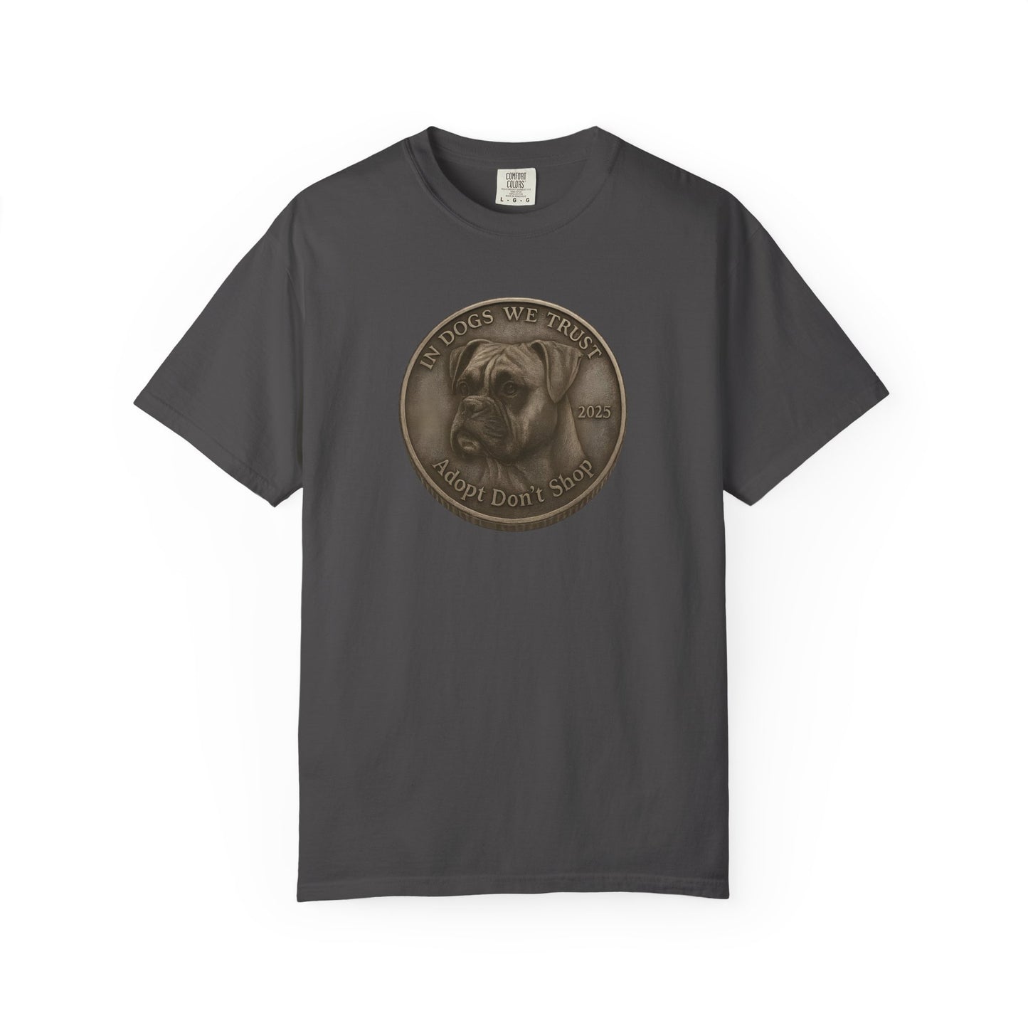 Adopt Don't Shop State Coin T-Shirt Collection - Proud Dog Breed Illustrations