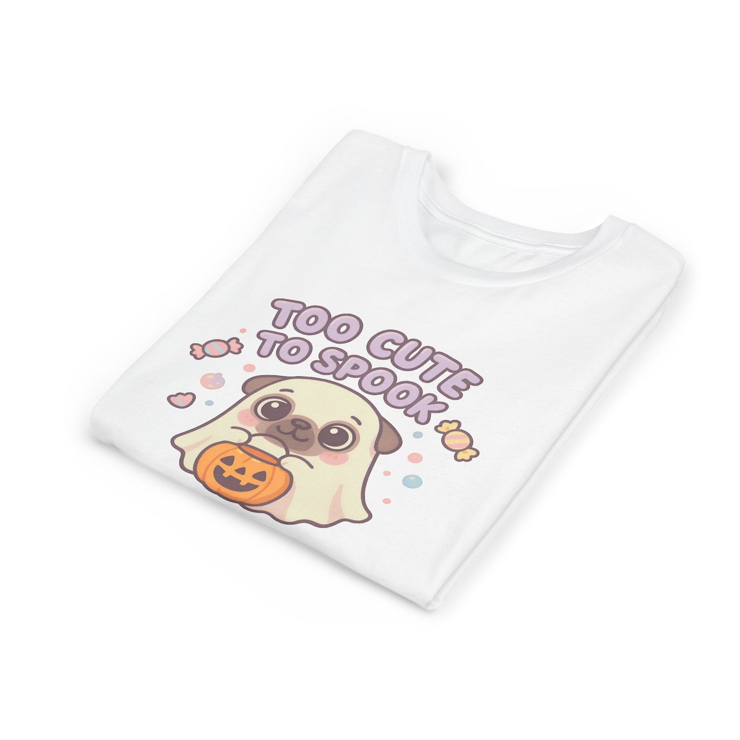 Cute Halloween Ghost Youth Tee, Spooky Shirt for Kids, Halloween Apparel, Trick or Treat T-Shirt, Funny Kids' Shirt