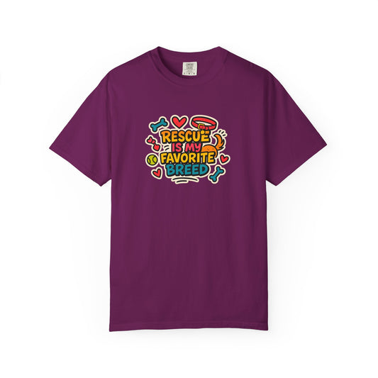 Rescue Is My Favorite Breed T-Shirt, Dog Lover Shirt, Pet Adoption Tee, Animal Rescue Apparel, Gift for Dog Owners
