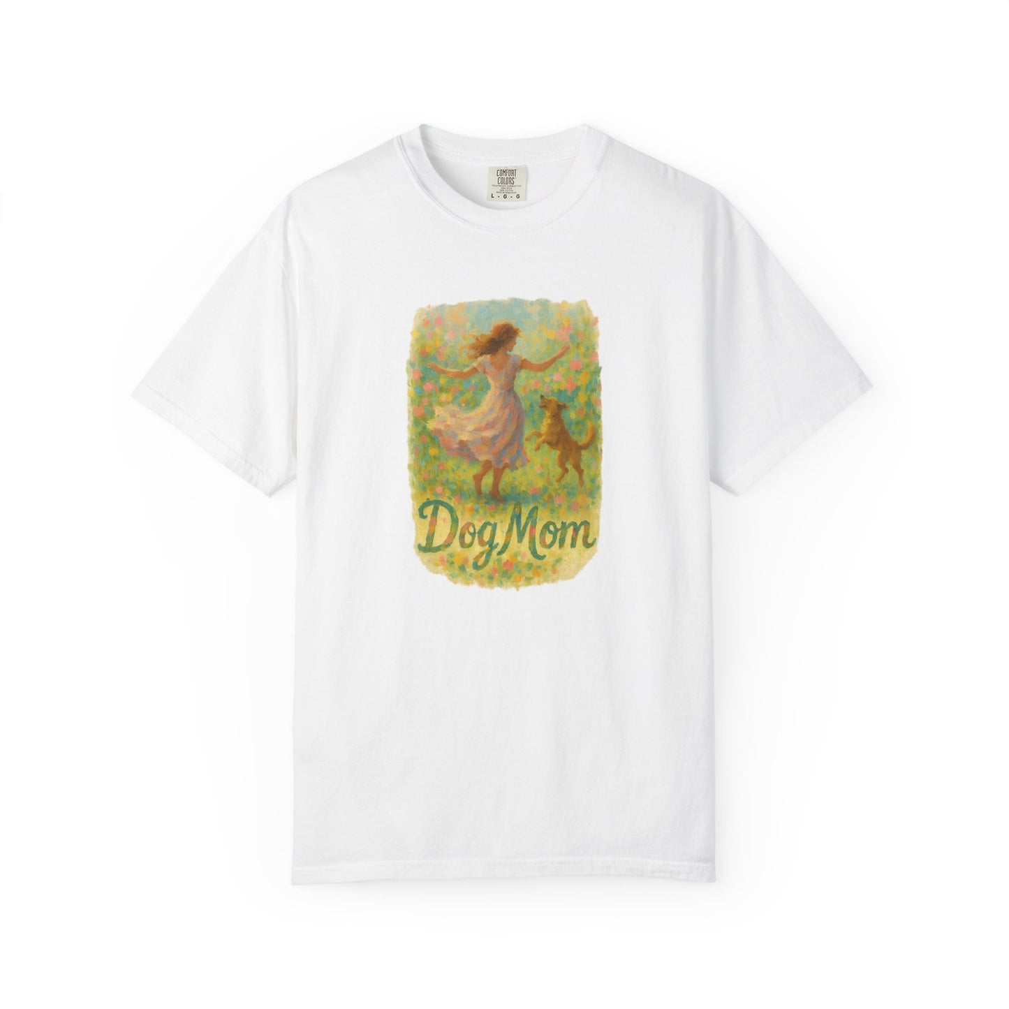 Dog Mom T-Shirt, Cute Animal Lover Tee, Gift for Pet Moms, Garment-Dyed T-Shirt, Casual Summer Shirt, Birthday Gift, Dog Lover Merchandise