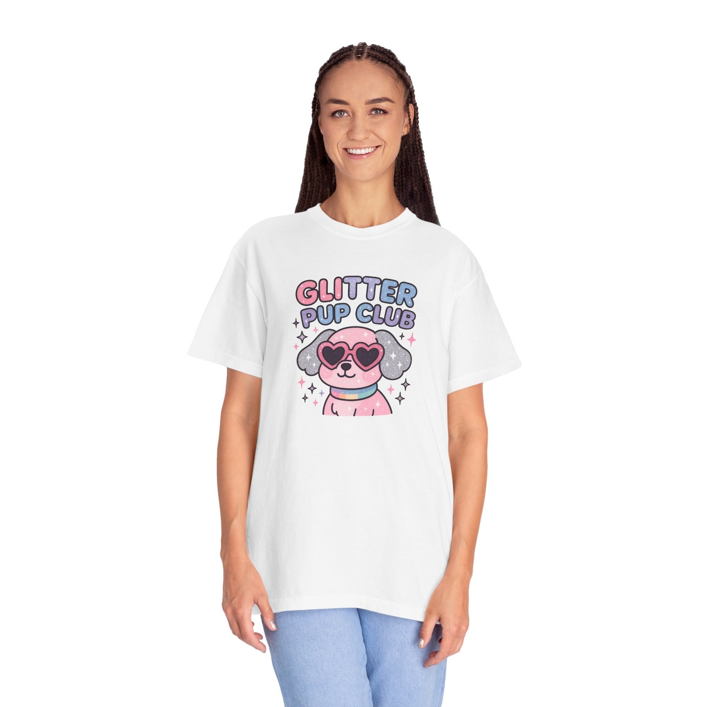 Glitter Pup Club Unisex T-Shirt, Cute Dog Tee, Pet Lovers Gift, Fun Casual Wear, Animal Lover Shirt, Summer Essentials
