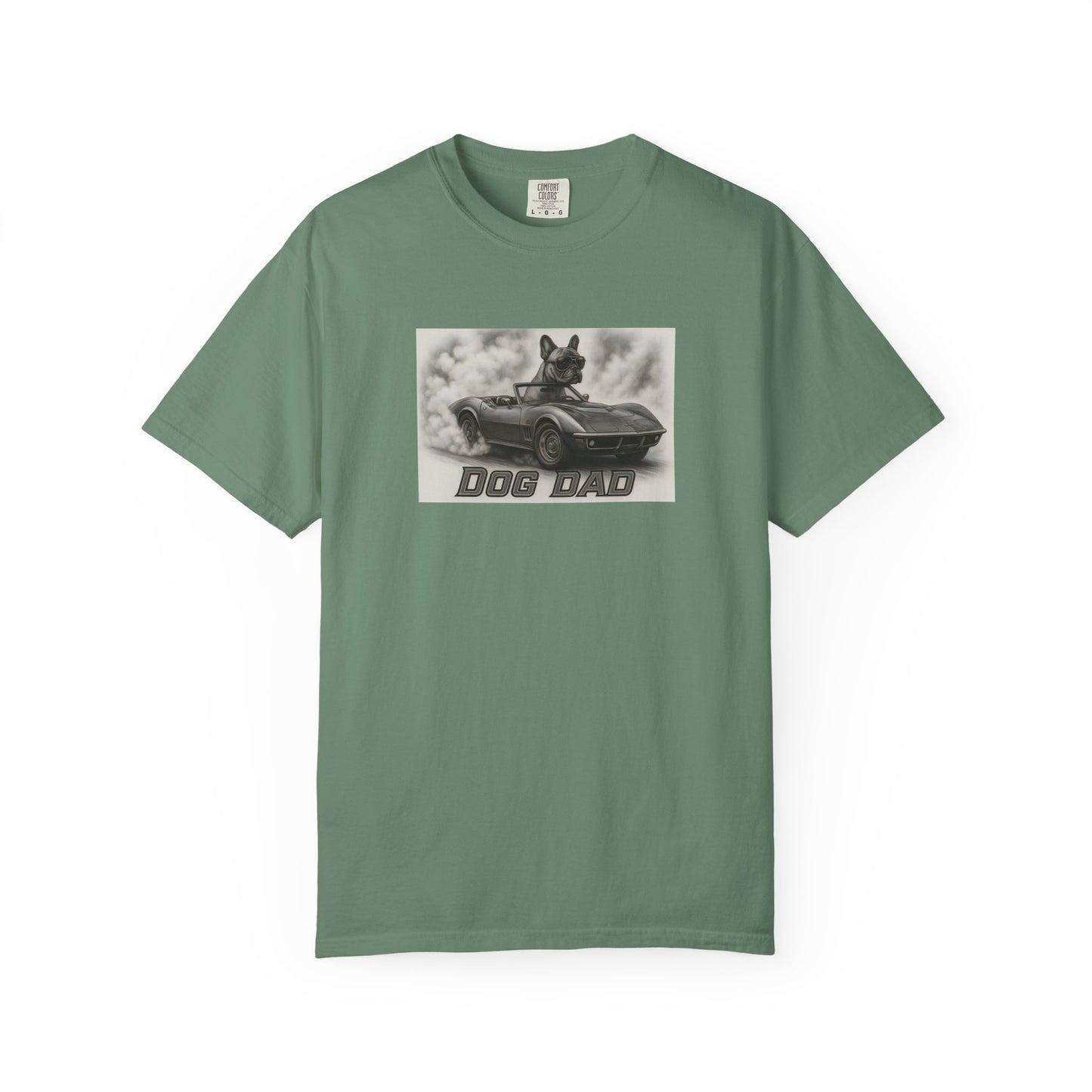 Dog Dad - French Bulldog - Cool Dogs in Cool Cars T-Shirt Collection