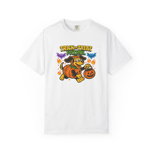 Halloween Dog Patrol Unisex T-shirt, Spooky Pet Lovers Tee, Trick or Treat Shirt, Fall Festival Clothing, Cute Halloween Gift
