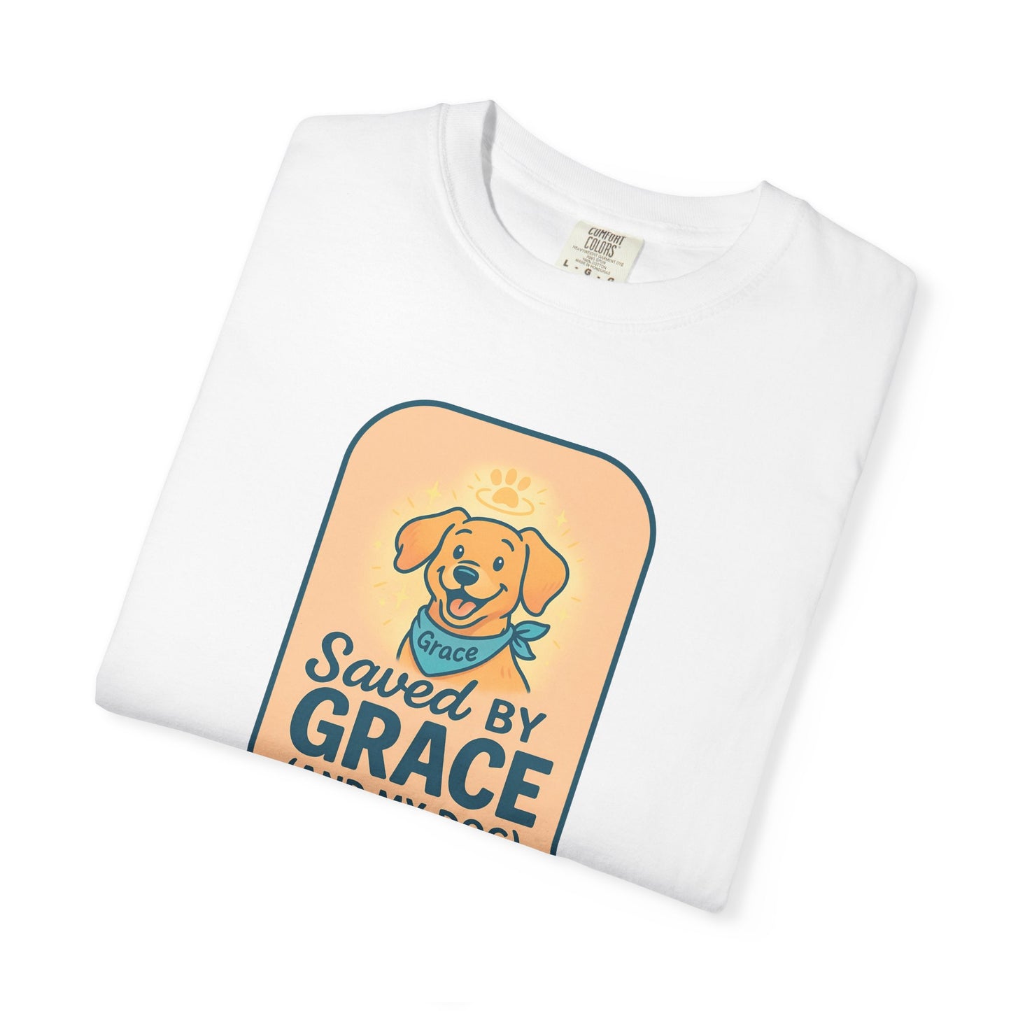 Dog Lover's Saved by Grace T-Shirt, Pet Lover Gift, Casual Tee, Birthday, Dog Adoption, Unisex Fashion, Cute Animal Shirt