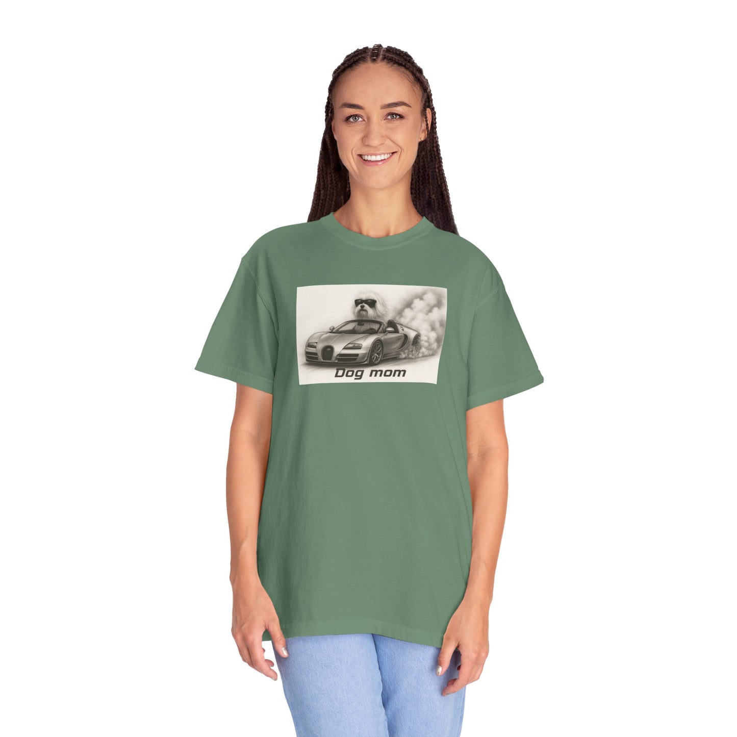 Dog Mom - Maltese Terrier - “Cool Dogs in Cool Cars” T-Shirt Collection