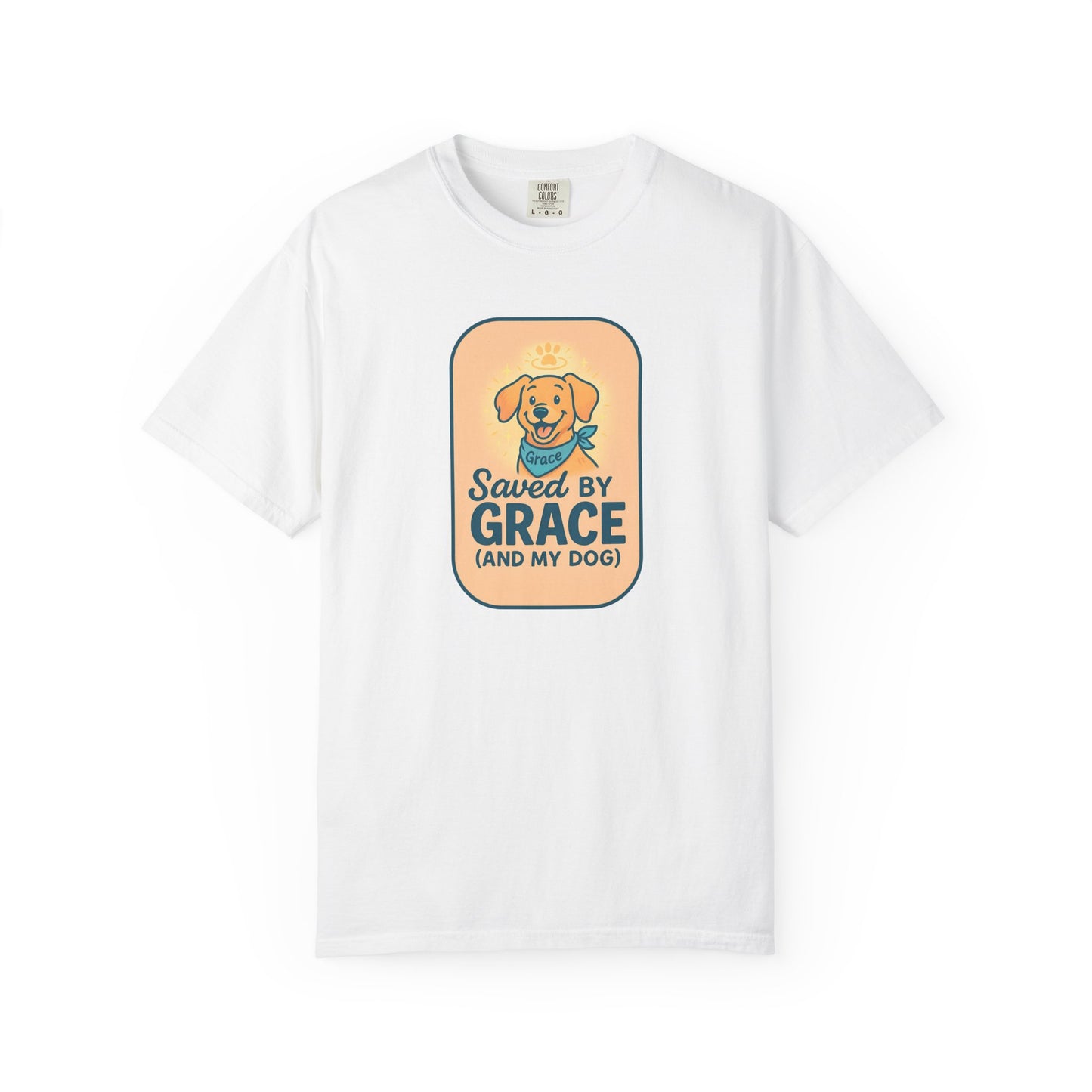 Dog Lover's Saved by Grace T-Shirt, Pet Lover Gift, Casual Tee, Birthday, Dog Adoption, Unisex Fashion, Cute Animal Shirt