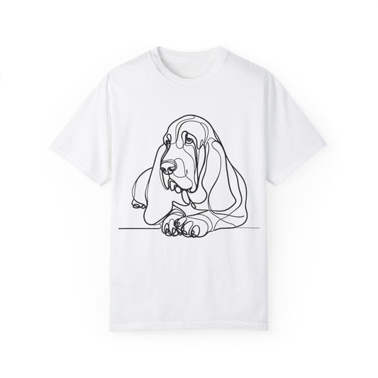 👃 Low & Loyal – Basset Hound Line Art Tee