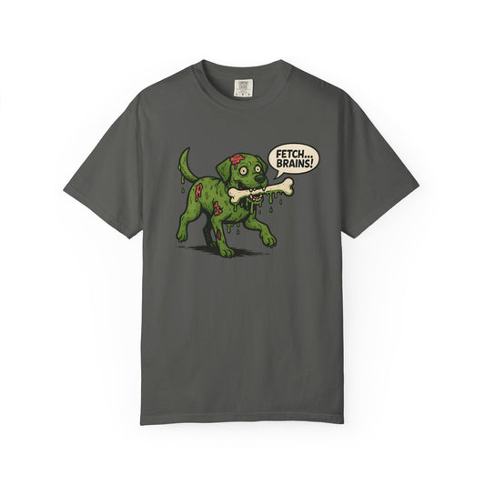 Zombie Dog Fetch T-Shirt, Funny Pet Lover Tee, Graphic Tee for Halloween, Unique Gift, Dog Owner Shirt