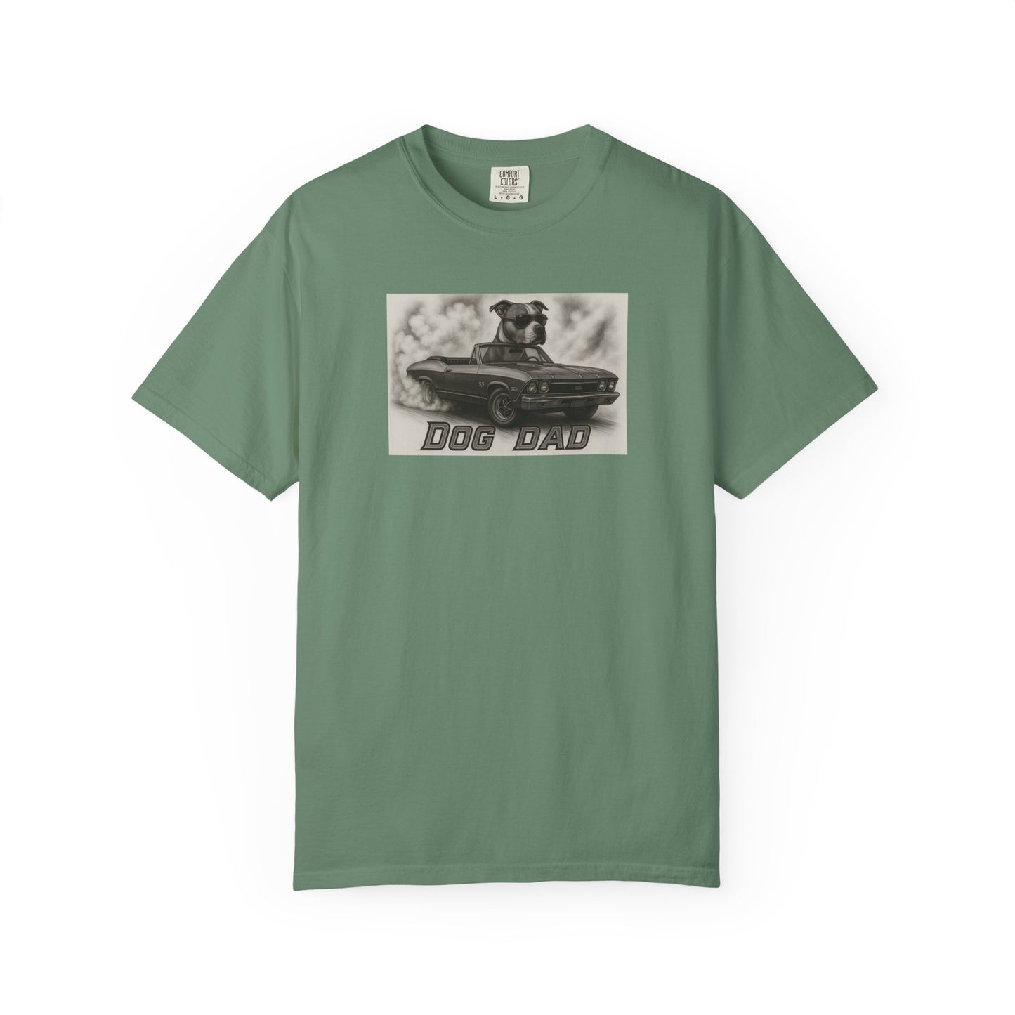Dog Dad - American Staffordshire Terrier - Cool Dogs in Cool Cars T-Shirt Collection