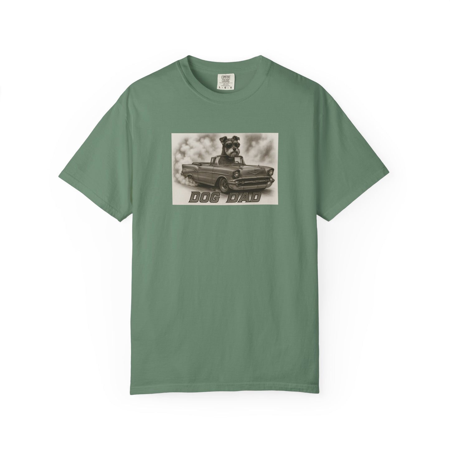 Dog Dad - Miniature Schnauzer - Cool Dogs in Cool Cars T-Shirt Collection