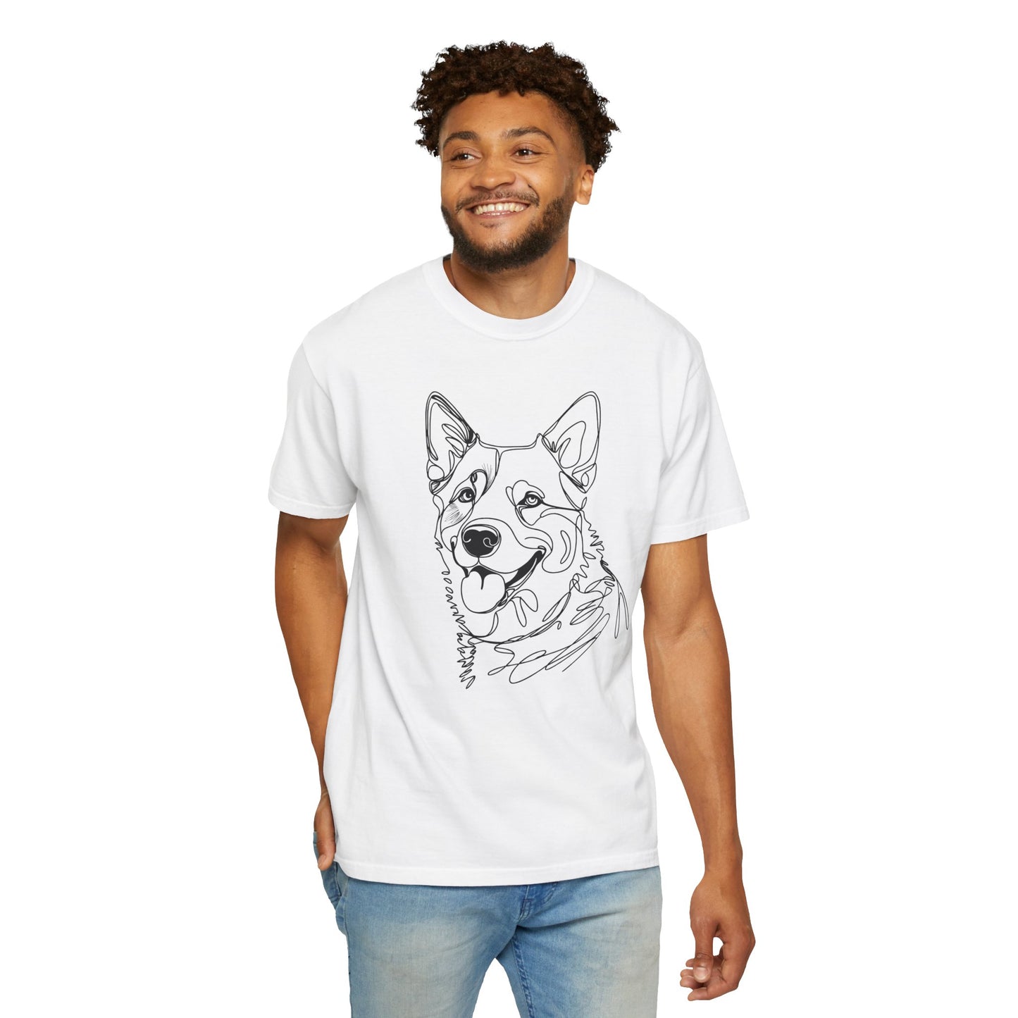 Blue Heeler Line Art Tee