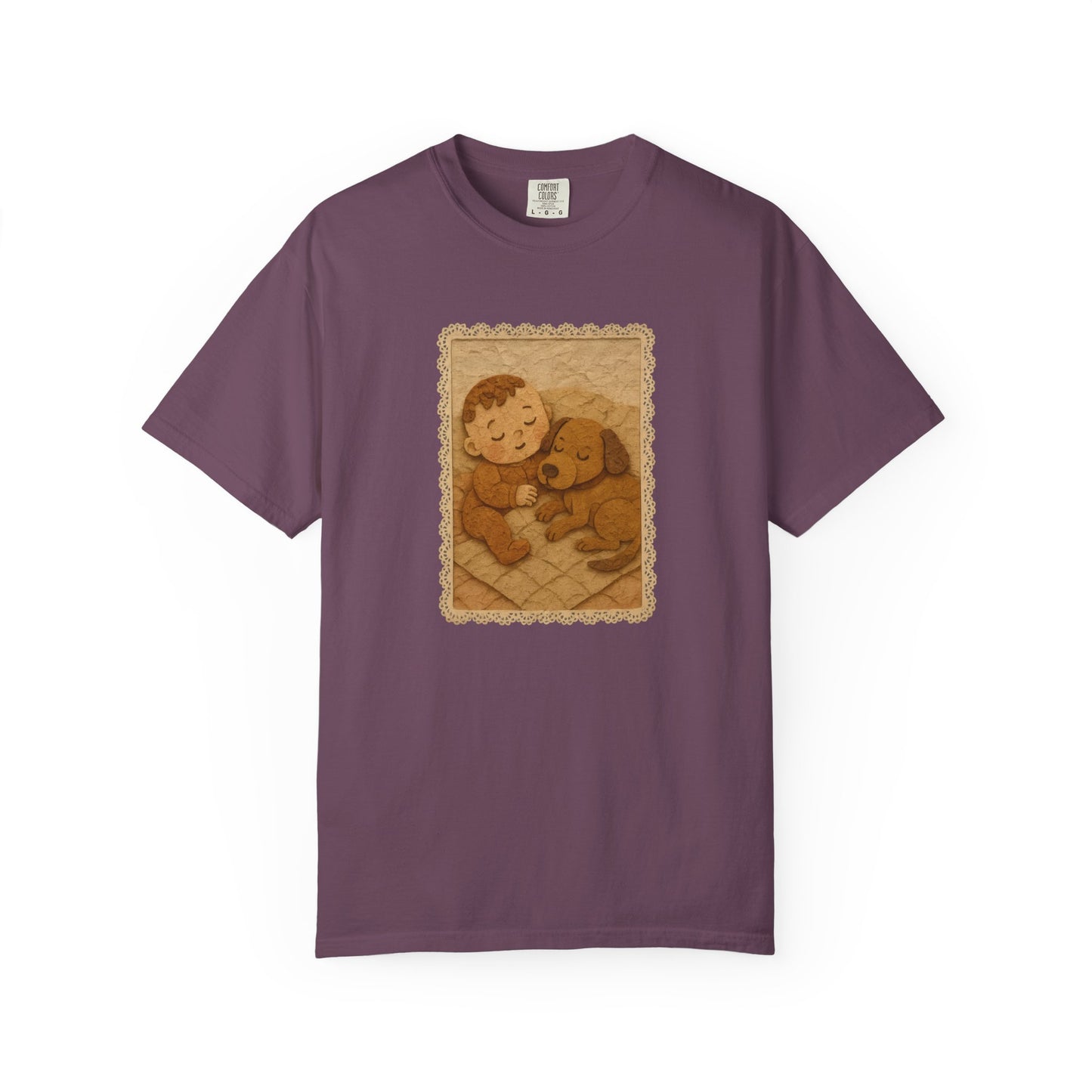 Cute Baby & Puppy Graphic Tee, Cozy Shirt for Dog Lovers and Parents, Gifts for Baby Showers, Birthdays, or Any Celebration
