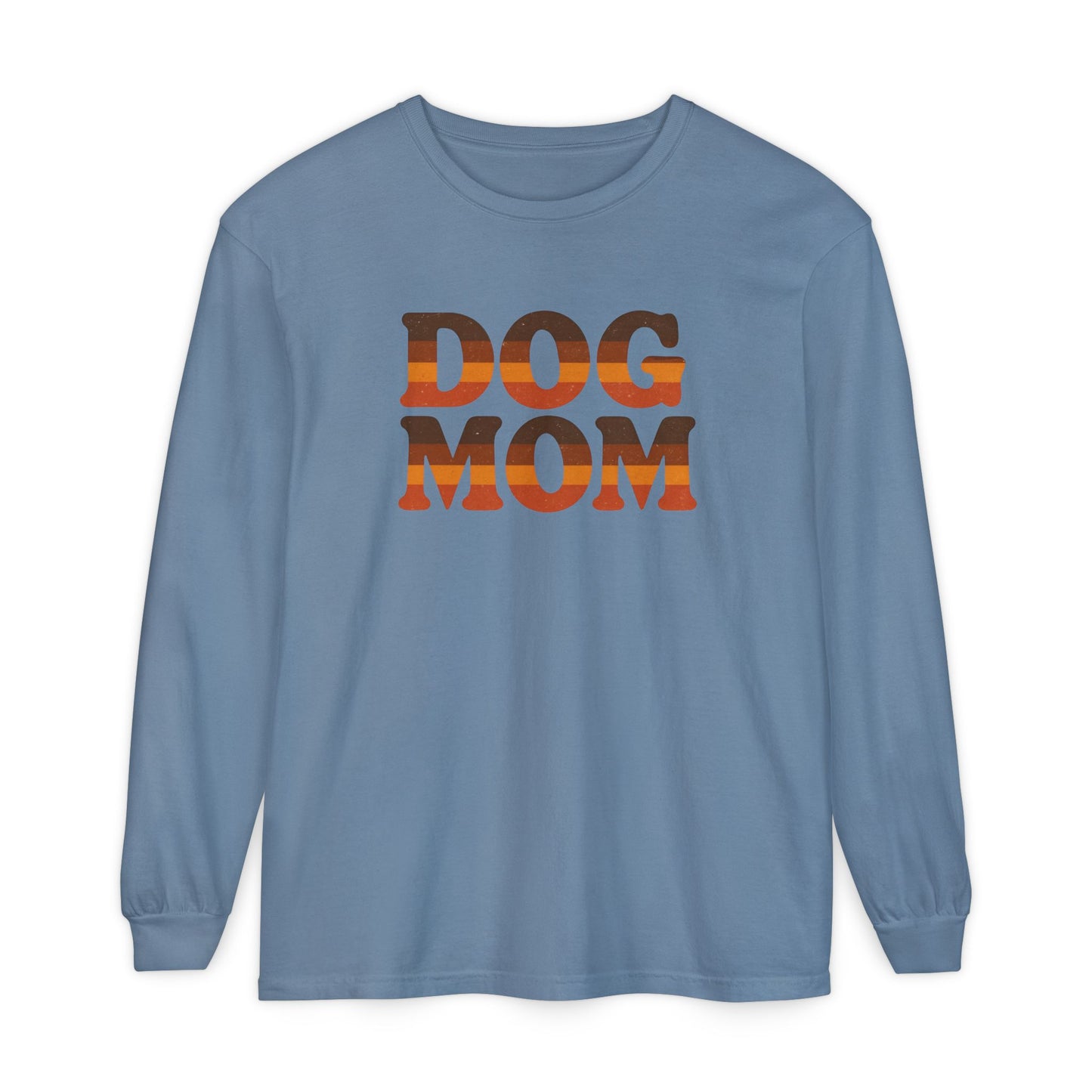 Dog Mom Long Sleeve Tee, Perfect Gift for Dog Lovers, Casual Wear, Pet-Themed Apparel, Great for Birthdays or Holidays