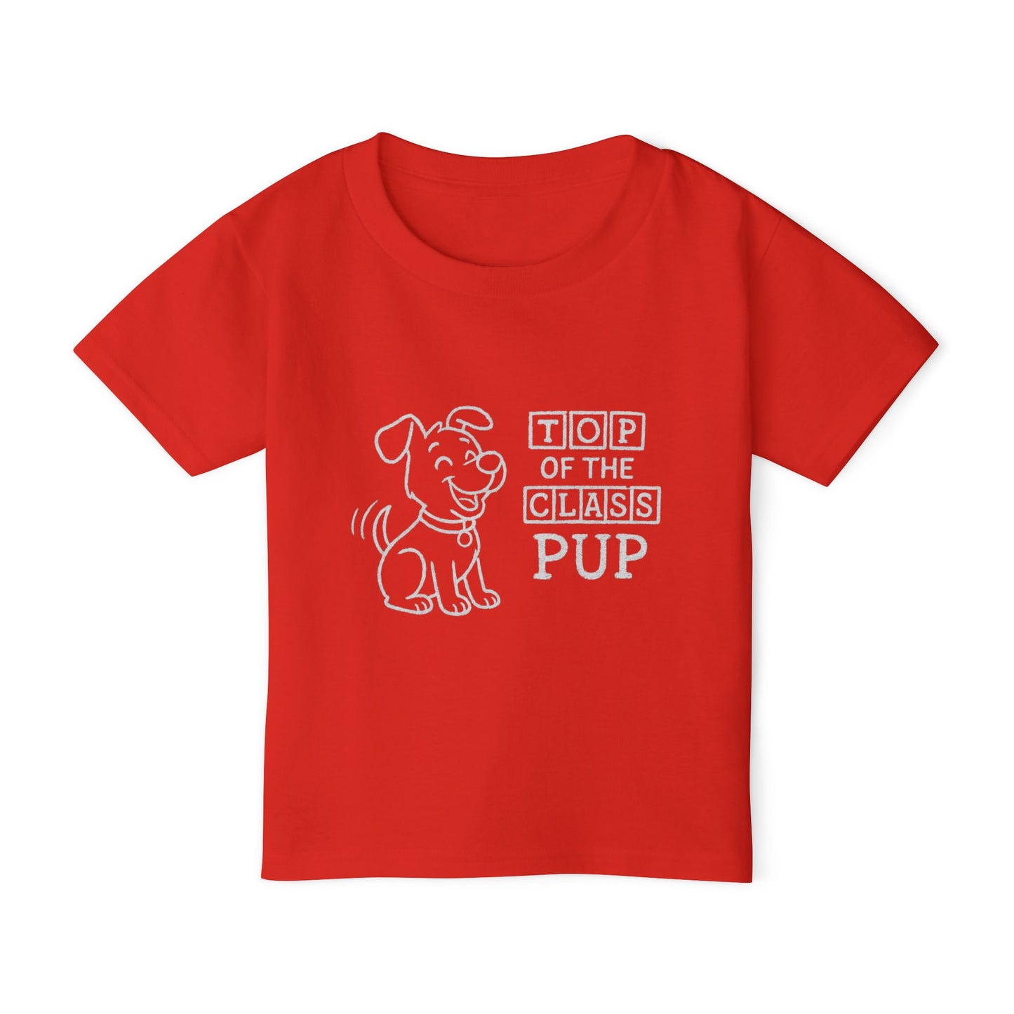 Top of the Class Pup Toddler T-Shirt | Cute Dog Tee for Kids, Birthday Gift, Dog Lovers, Animal Themed Apparel, Gift for Pet Parents