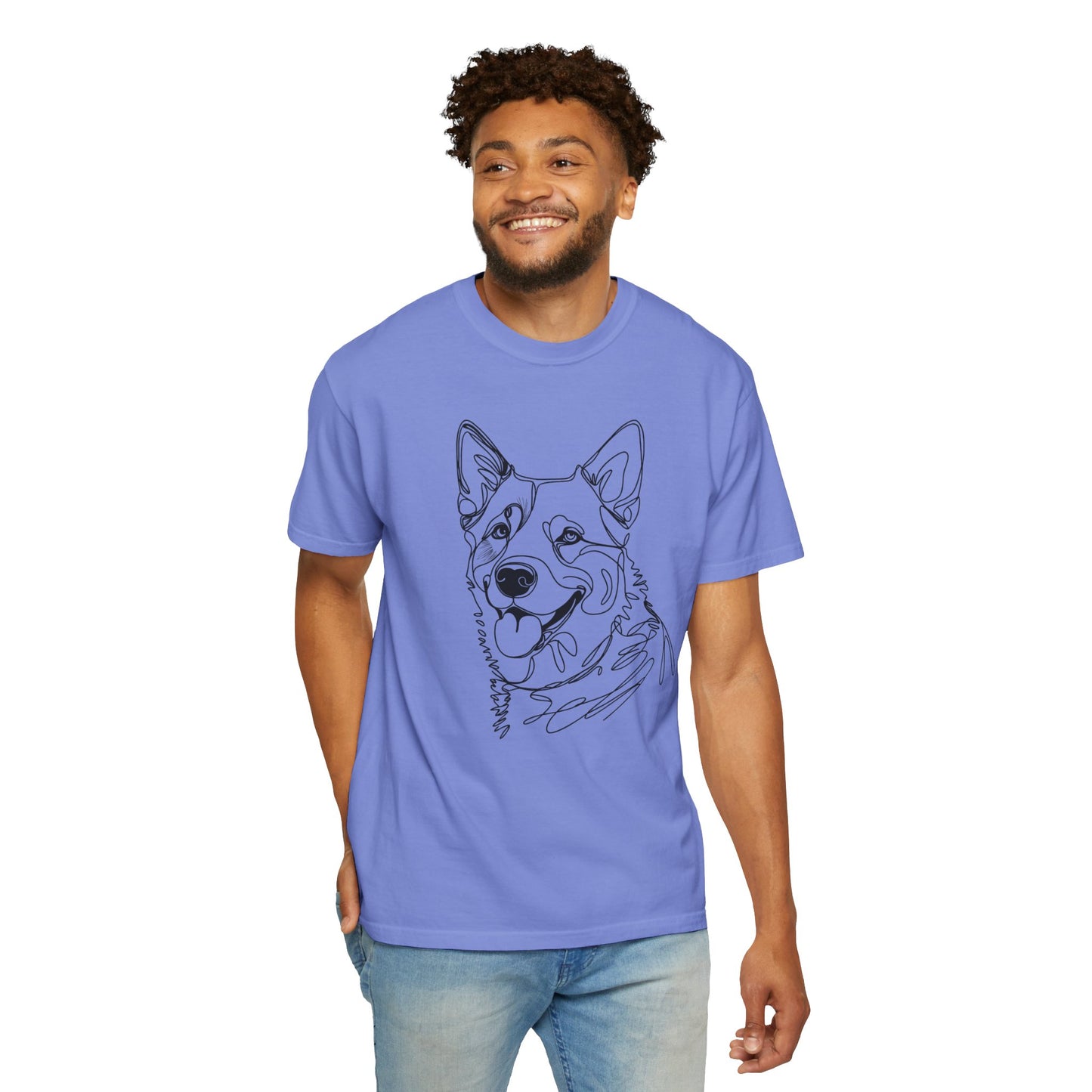 Blue Heeler Line Art Tee