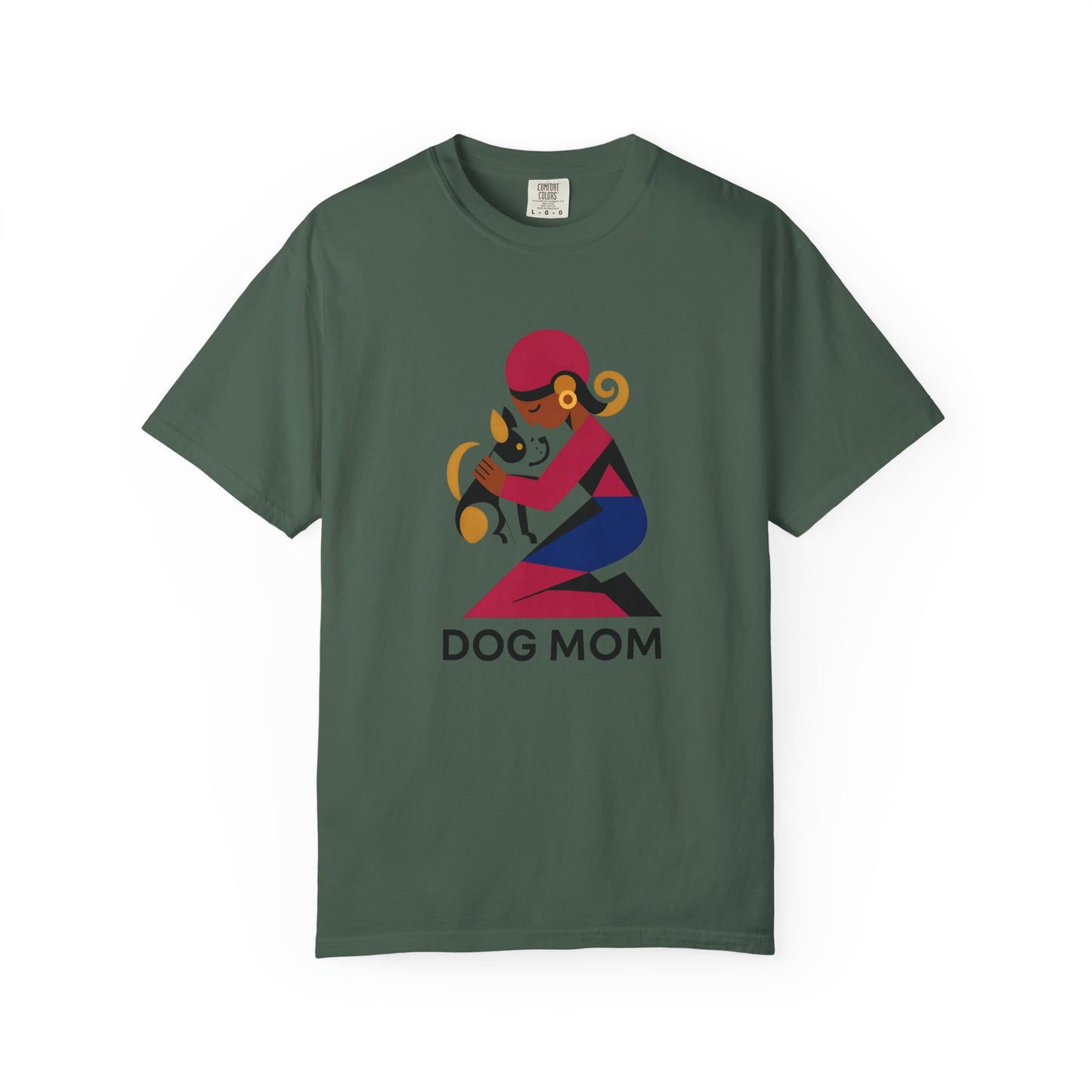 Dog Mom Garment-Dyed T-Shirt, Gift for Dog Lovers, Casual Wear, Pet Owner Apparel, Mother's Day Gift, Animal Lover Tee