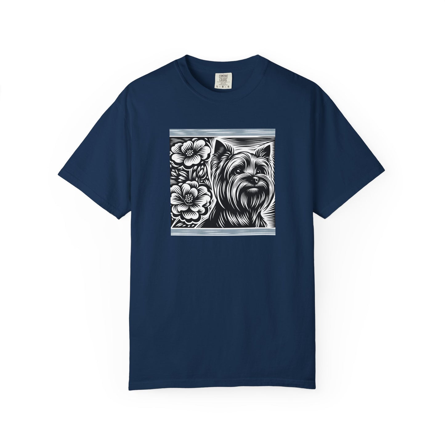 Cute Yorkie Floral T-Shirt for Dog Lovers