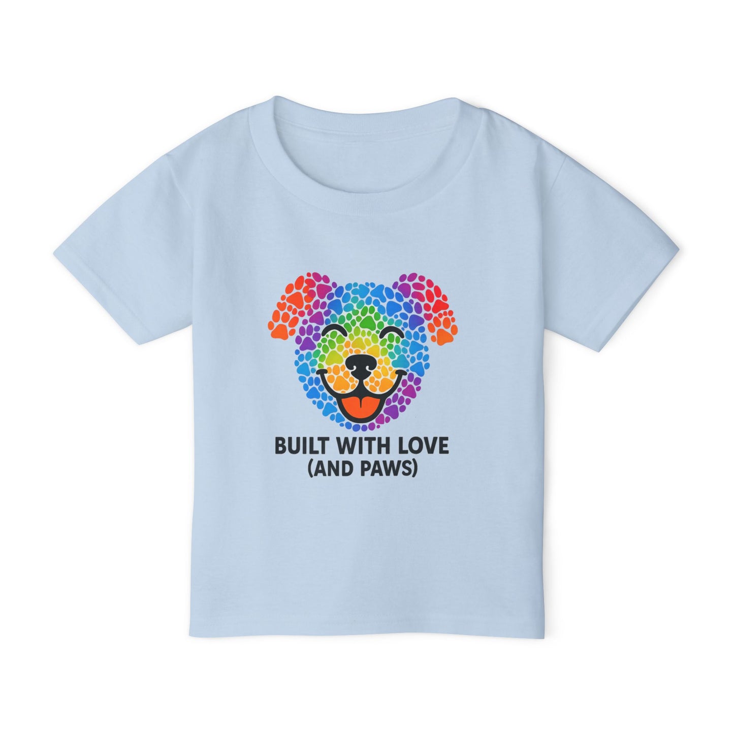 Built with Love and Paws Toddler T-Shirt | Adorable Pet Apparel, Gifts for Dog Lovers, Kids' Summer Fashion, Birthday Gift, Cute Animal Tee