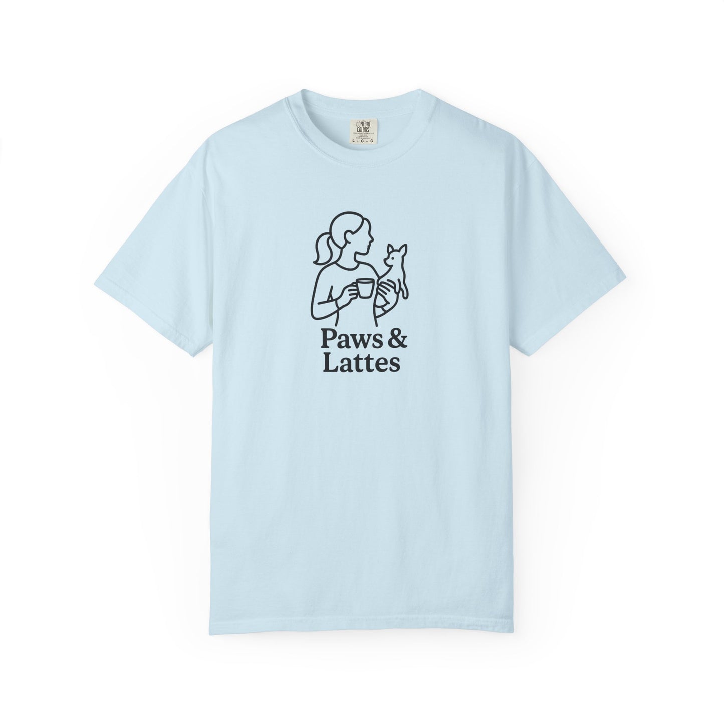 Paws & Lattes Unisex Garment-Dyed T-Shirt, Cute Pet Lover Tee, Coffee Lover Shirt, Animal Adoption Gift, Birthday Gift for Dog Lovers, [...]