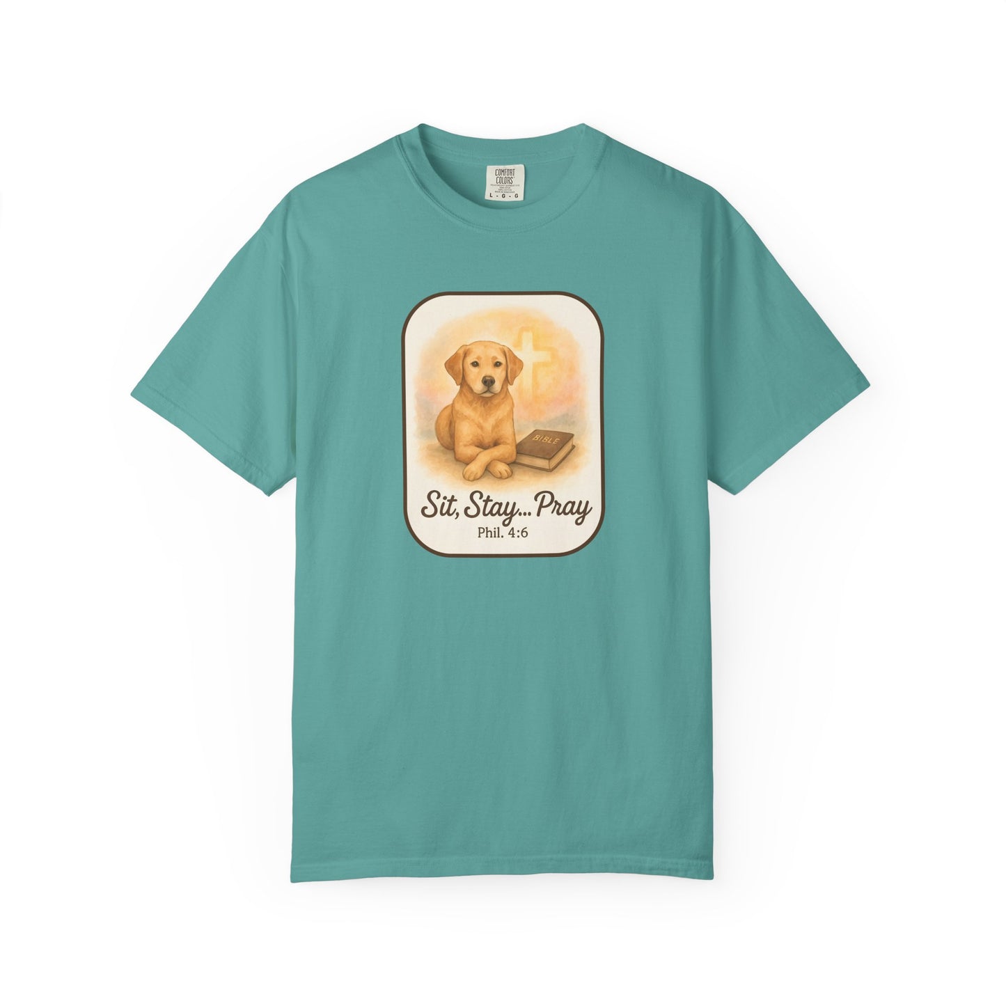 Faith-Inspired Dog Lovers T-Shirt, Unisex Tee, Gift for Pet Owners, Friendship Apparel, Casual Church Wear, Stay Pray Dog Design