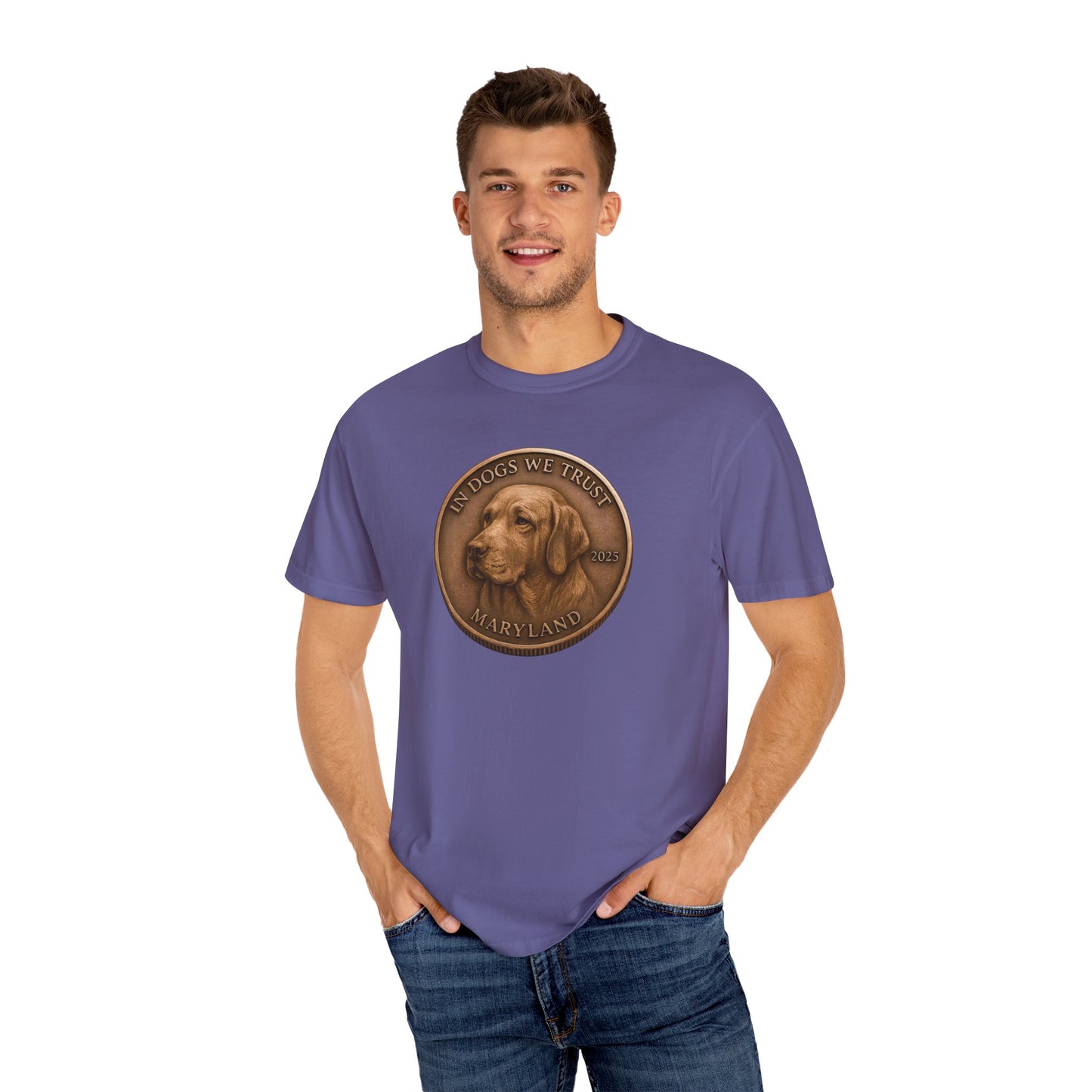 Maryland State Coin T-Shirt Collection - Proud Dog Breed Illustrations