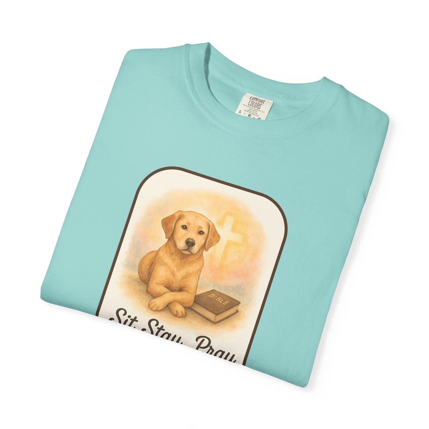 Faith-Inspired Dog Lovers T-Shirt, Unisex Tee, Gift for Pet Owners, Friendship Apparel, Casual Church Wear, Stay Pray Dog Design