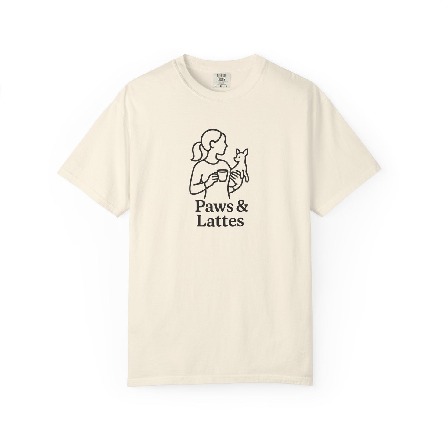 Paws & Lattes Unisex Garment-Dyed T-Shirt, Cute Pet Lover Tee, Coffee Lover Shirt, Animal Adoption Gift, Birthday Gift for Dog Lovers, [...]