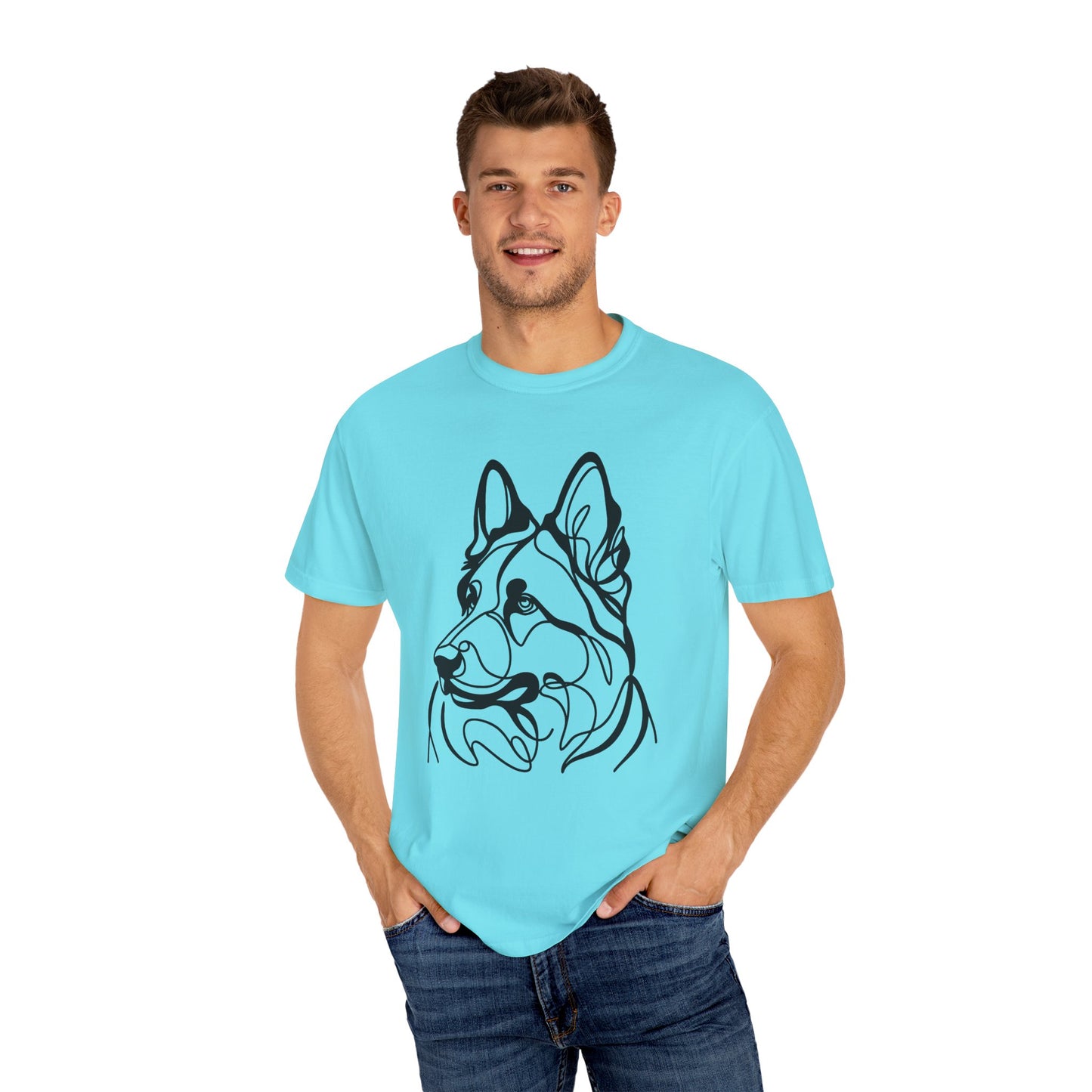 Unisex T-shirt German Shepard Line Art