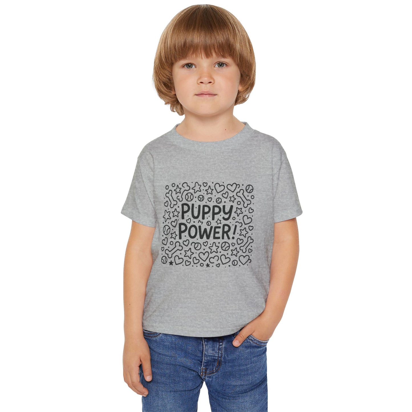 Puppy Power Toddler T-shirt | Cute Kids Tee, Dog Lover Gift, Baby Shower Outfit, Birthday Apparel, Fun Playwear