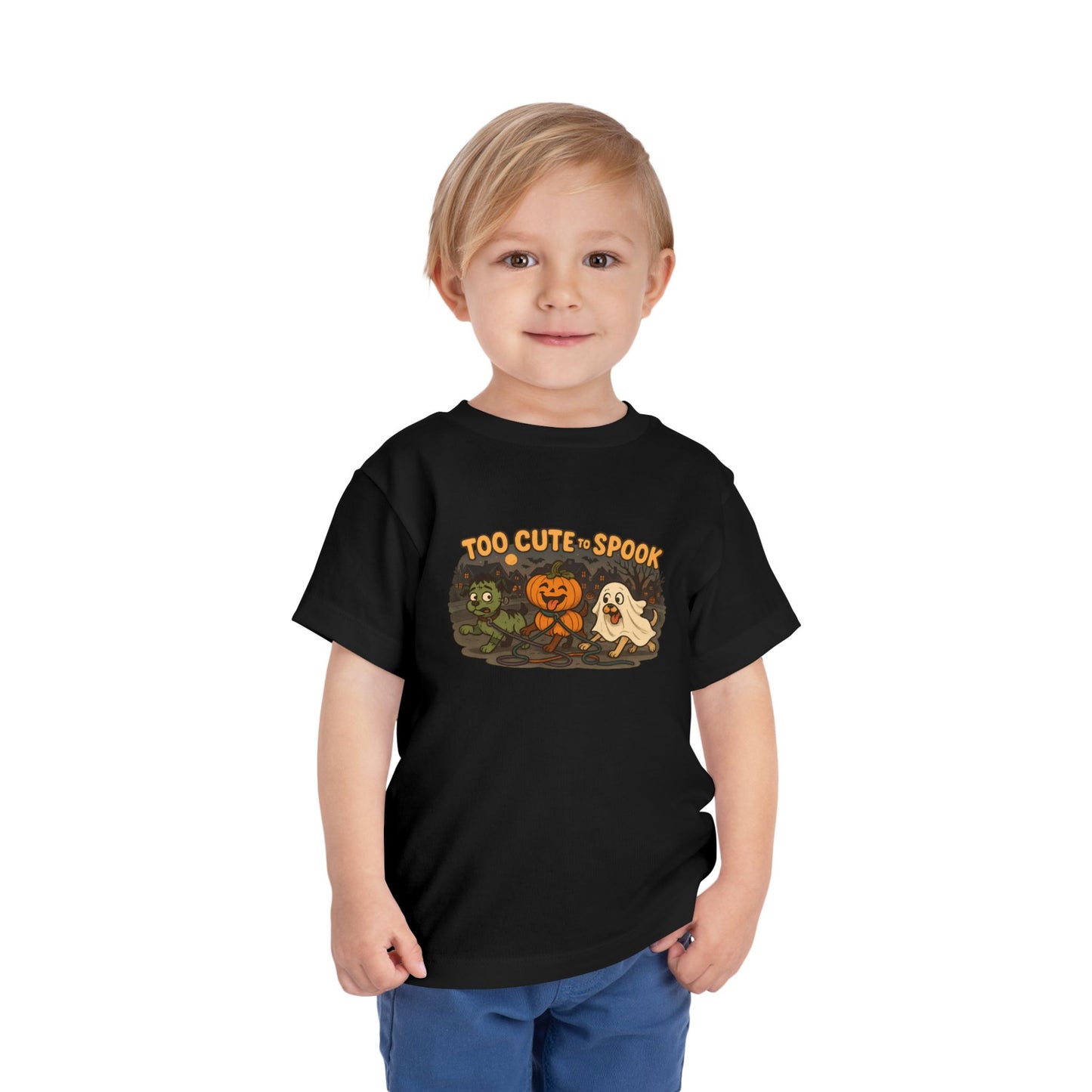 Toddler Halloween Tee - Too Cute to Spook Shirt, Kids Costume Top, Halloween Party Outfit, Pumpkin Shirt, Toddler Fall Shirt
