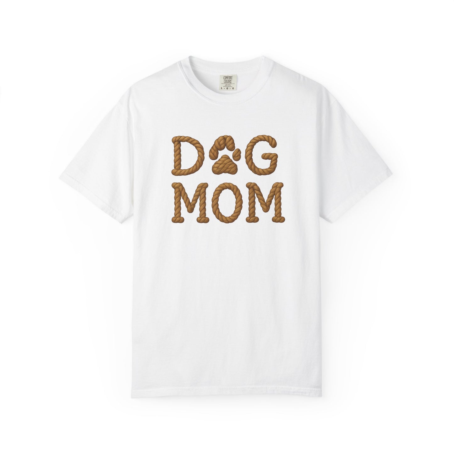 Dog Mom Garment-Dyed T-Shirt, Unisex Pet Lover Tee, Gift for Dog Owners, Casual Wear, Dog Themed Apparel, Animal Lover Clothing
