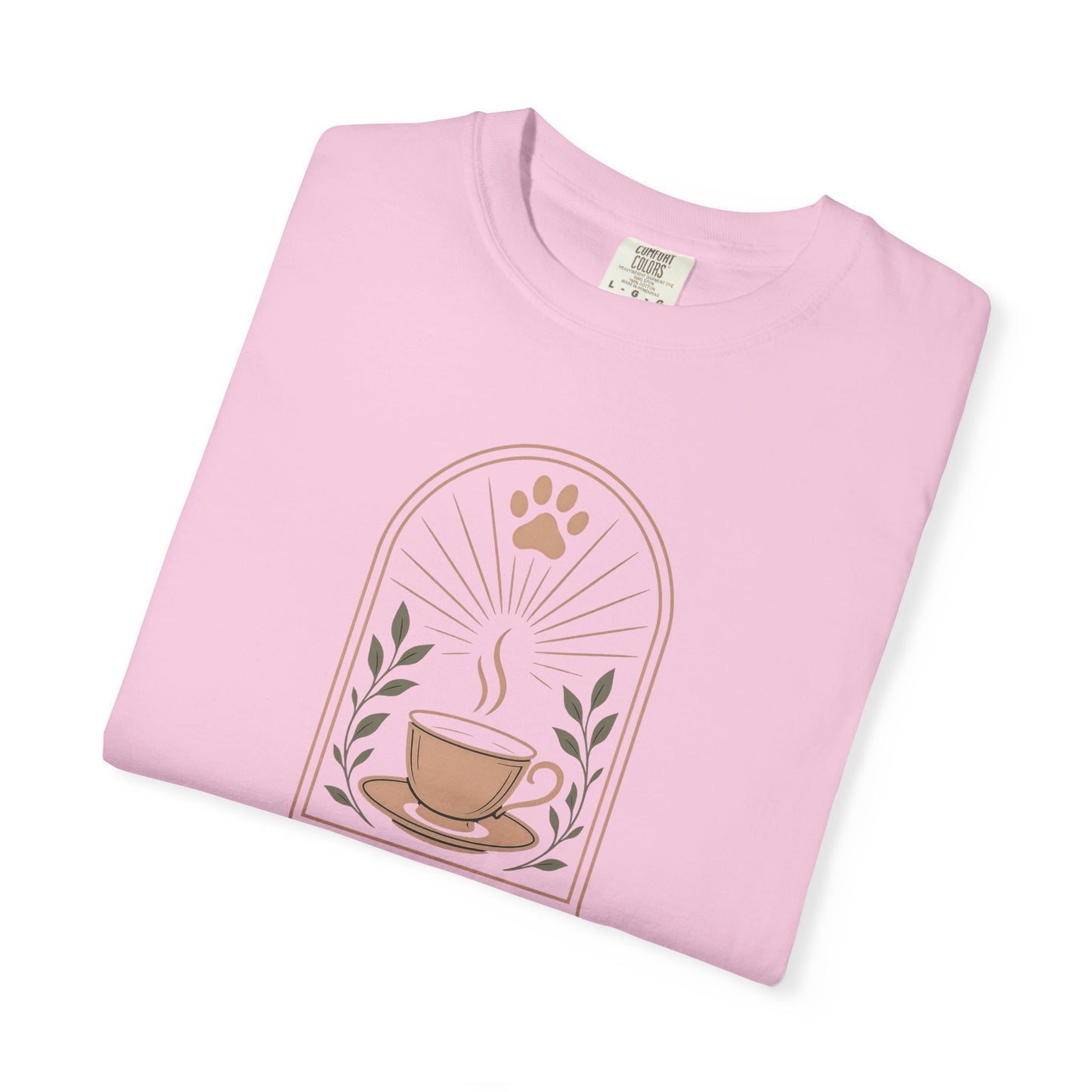 Serenity Coffee and Paws T-Shirt, Unisex Garment-Dyed Tee for Comfort, Perfect Gift for Pet Owners, Relaxation Apparel, Summer Casual [...]