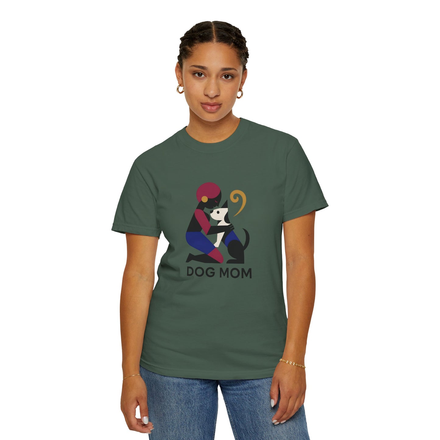 Dog Mom Unisex Garment-Dyed T-Shirt – Perfect Gift for Pet Lovers