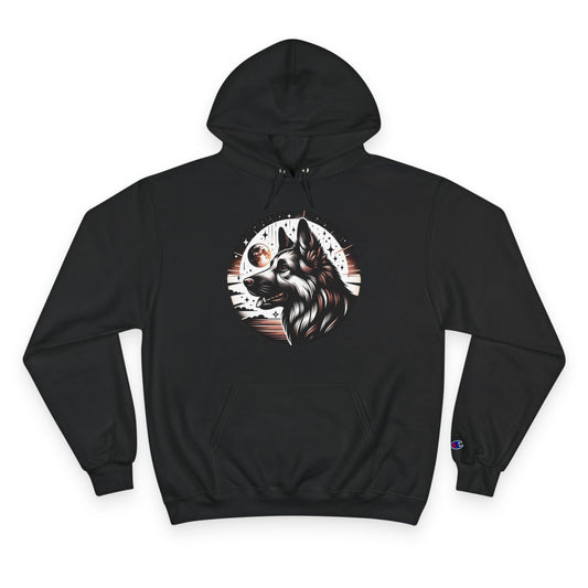 🌙 Loyal Under the Stars – German Shepherd Moon Hoodie