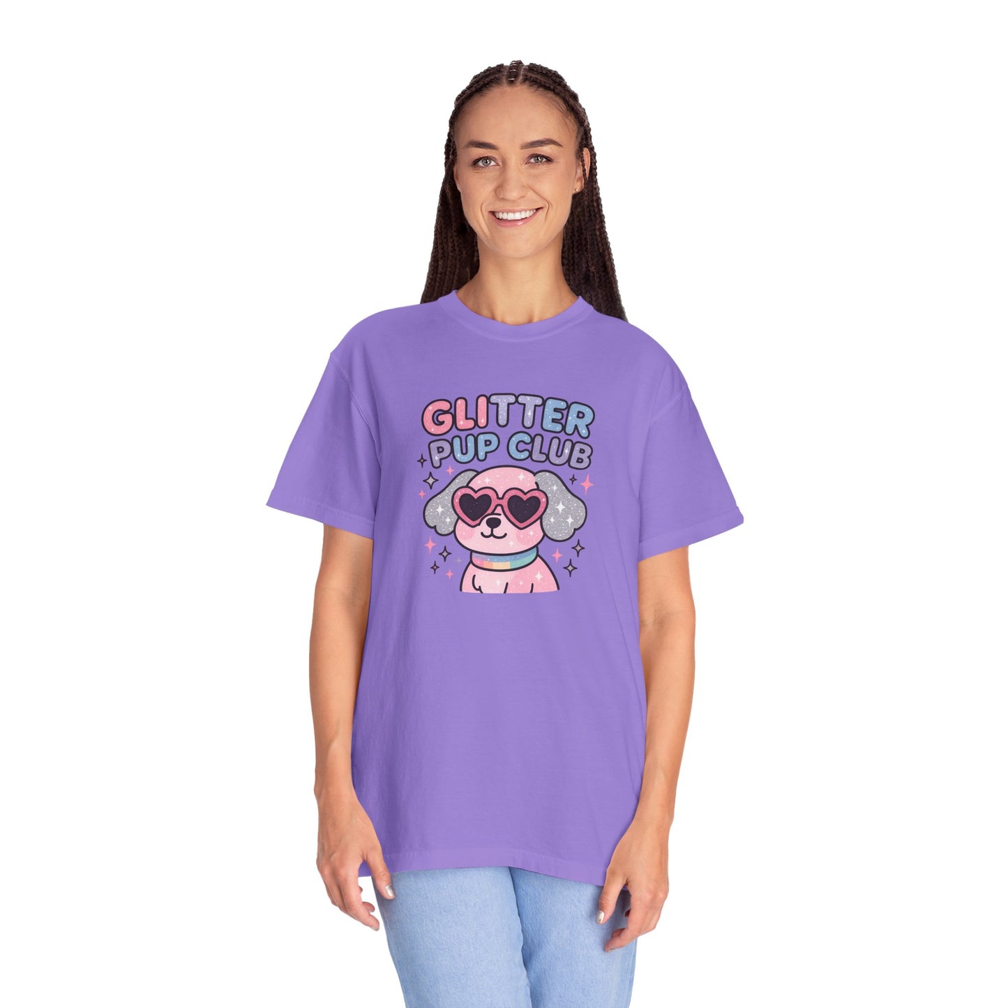 Glitter Pup Club Unisex T-Shirt, Cute Dog Tee, Pet Lovers Gift, Fun Casual Wear, Animal Lover Shirt, Summer Essentials