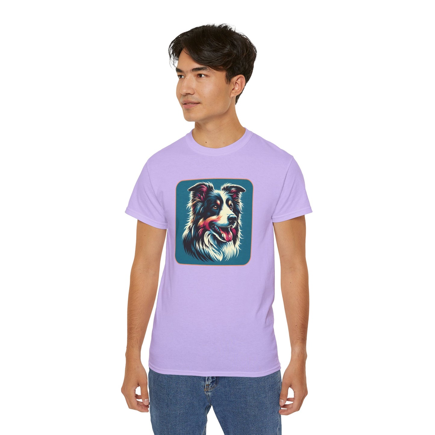 ⚡ Brain & Beauty – Colorful Border Collie Tee - Perfect for Pet Lovers