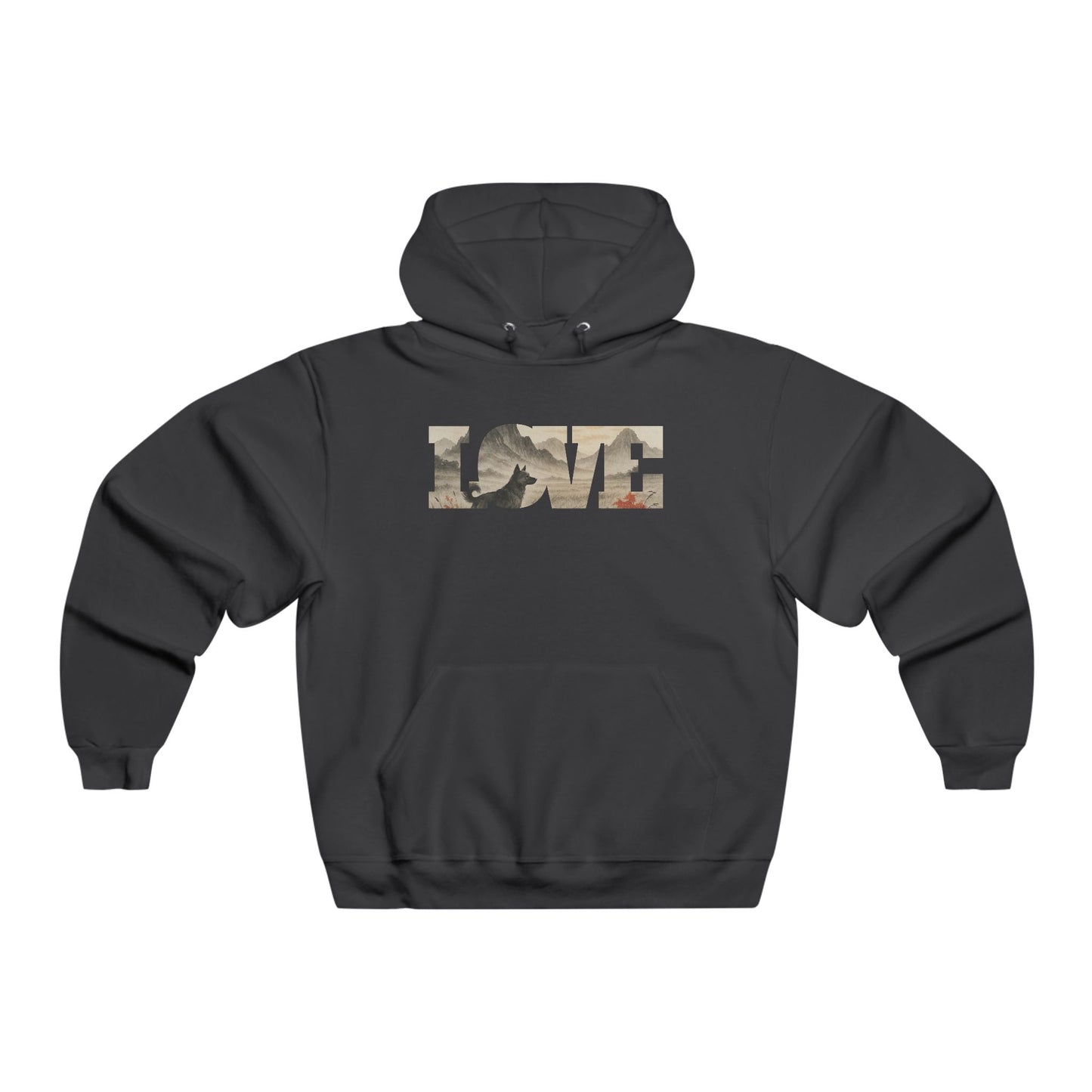 Men's Love Graphic Hooded Sweatshirt - Cozy and Stylish