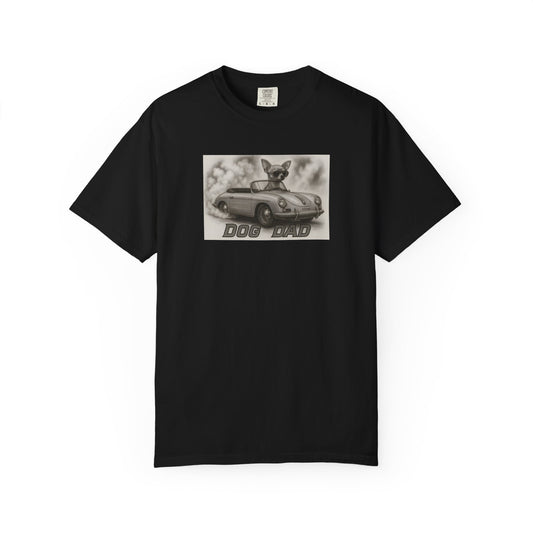 Dog Dad - Chihuahua - Cool Dogs in Cool Cars T-Shirt Collection