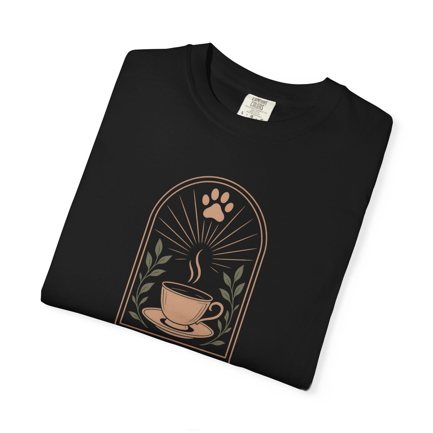 Serenity Coffee and Paws T-Shirt, Unisex Garment-Dyed Tee for Comfort, Perfect Gift for Pet Owners, Relaxation Apparel, Summer Casual [...]