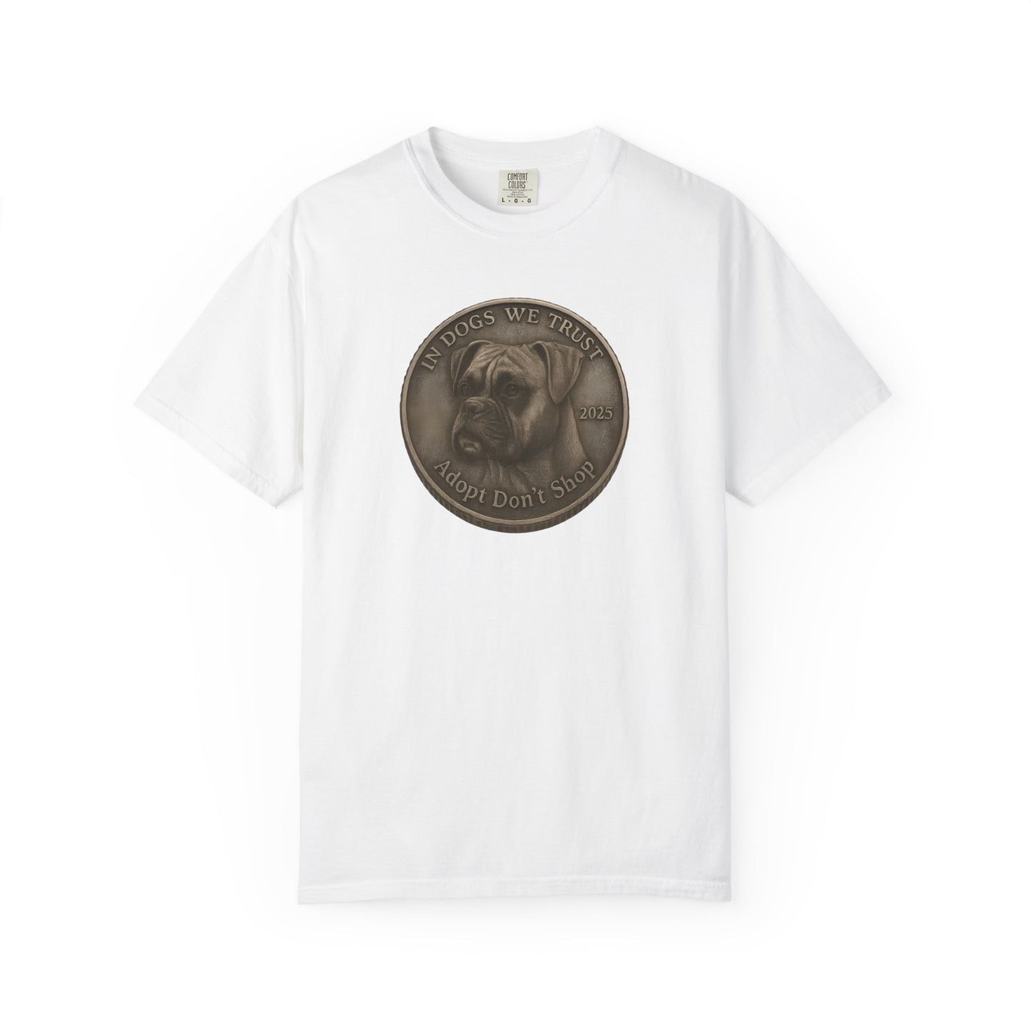 Adopt Don't Shop State Coin T-Shirt Collection - Proud Dog Breed Illustrations
