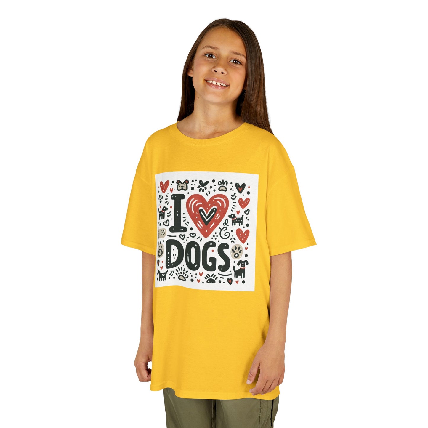 Kids Tee - Kids Love Dogs Design