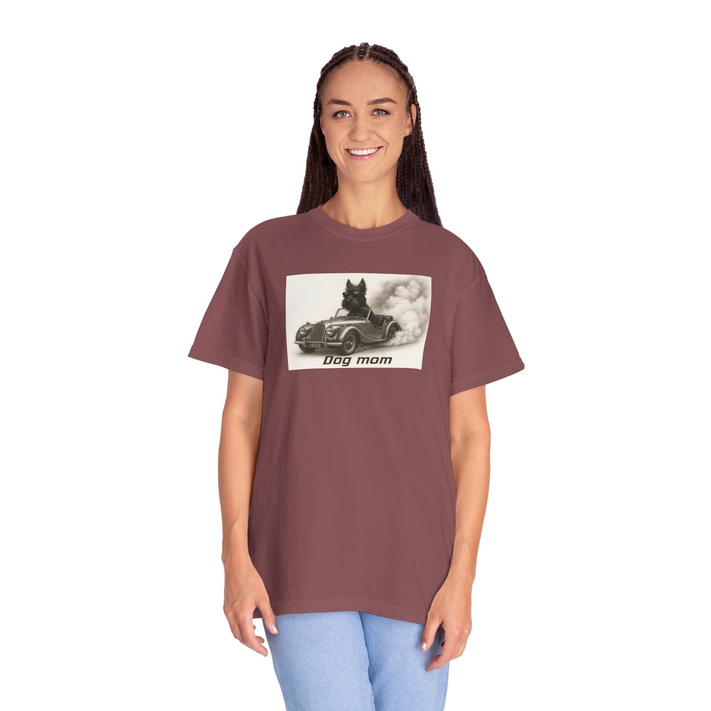 Dog Mom - Scottish Terrier - “Cool Dogs in Cool Cars” T-Shirt Collection