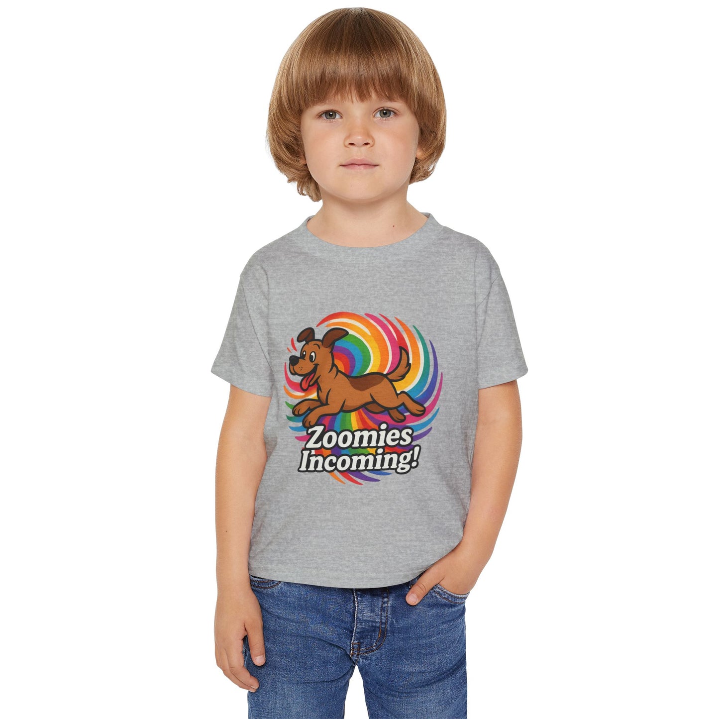 Playful Toddler T-Shirt - "Zoomies Incoming!" Cute Dog Tee, Kids Apparel, Fun Gift for Birthdays, Pet Lovers, Playtime