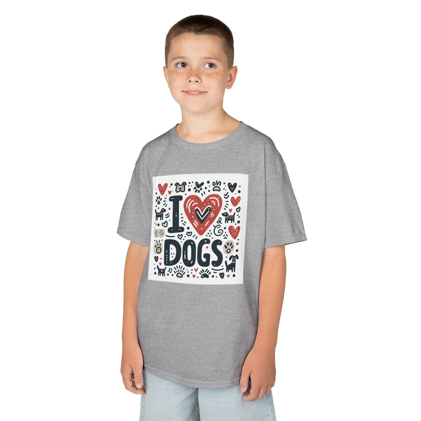Kids Tee - Kids Love Dogs Design