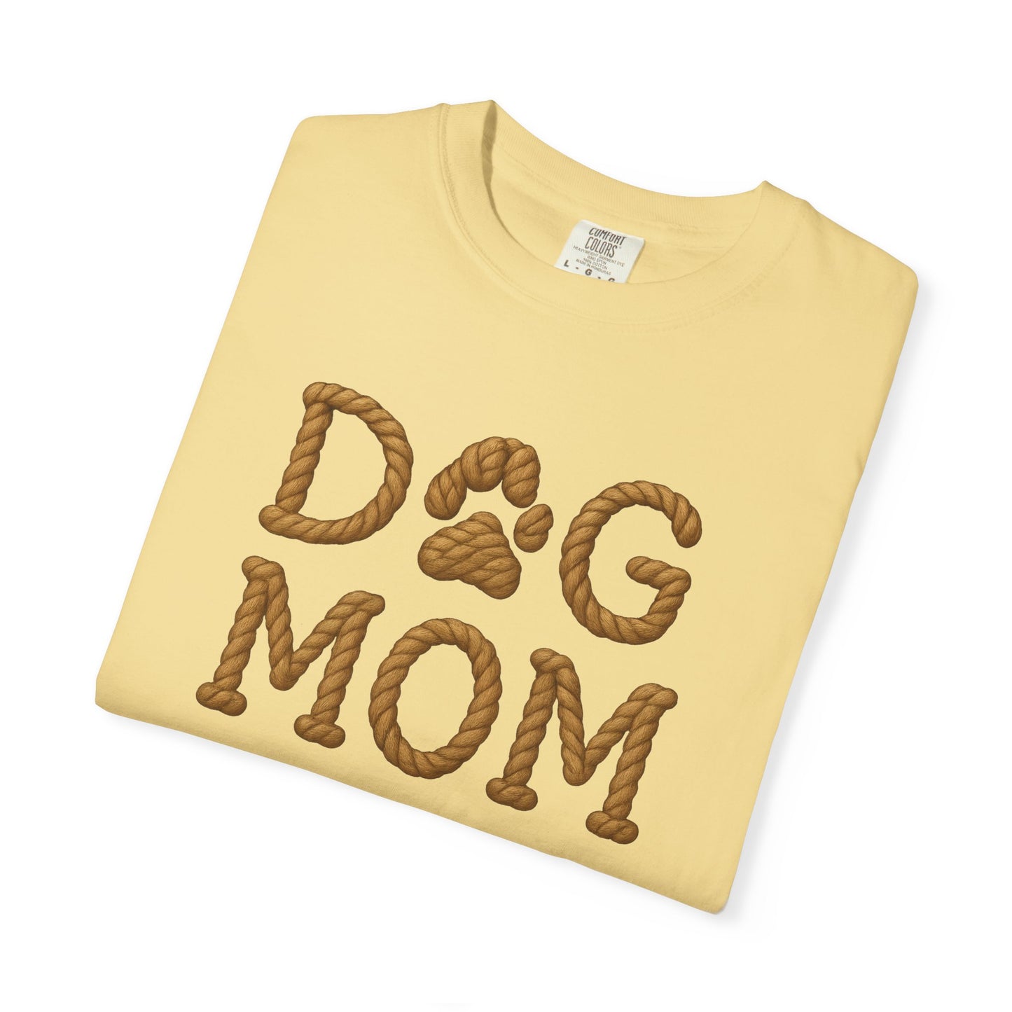 Dog Mom Garment-Dyed T-Shirt, Unisex Pet Lover Tee, Gift for Dog Owners, Casual Wear, Dog Themed Apparel, Animal Lover Clothing
