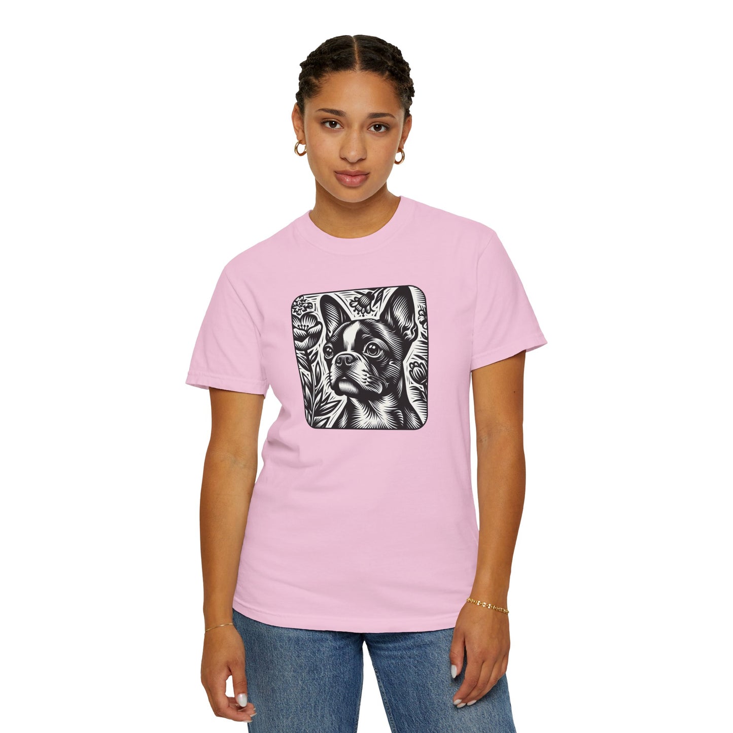 Vintage French Bulldog T-Shirt - Unisex Garment-Dyed Tee