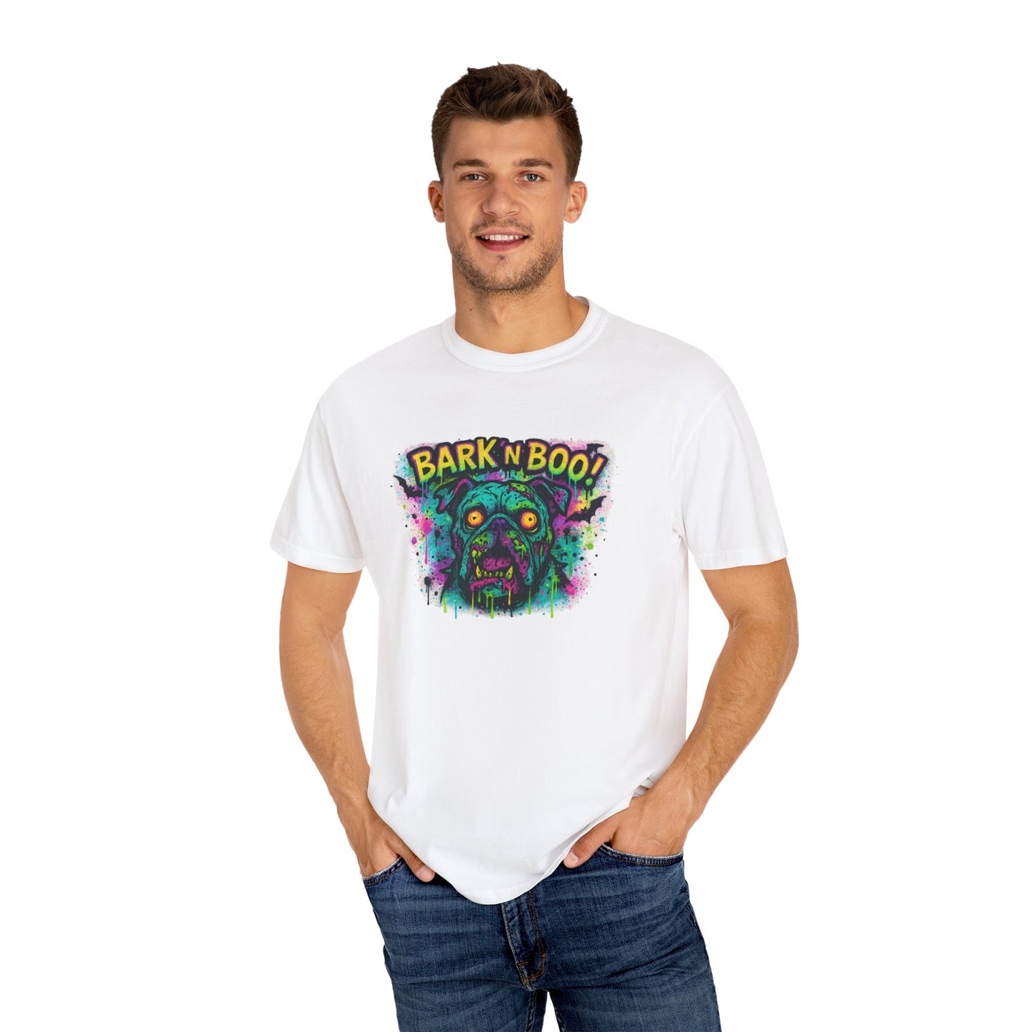 "BARK N BOO!" - Fun Halloween Tee, Comfy Casual Wear, Pet Lover Gift, Spooky Season Apparel